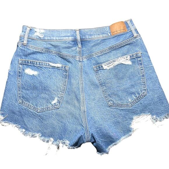 American Eagle Size 6 Distressed Daisy Duke Light Blue Jeans - Picture 5 of 14